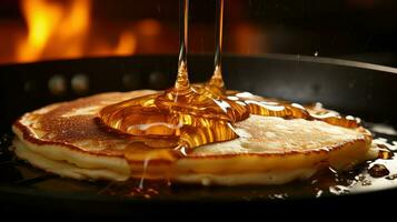 ai generato delizioso acero pancake cibo foto