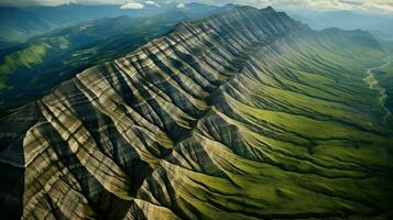 ai generato tettonica colpa bloccare montagne foto