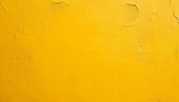 ai generato giallo dipingere su un' parete con un' giallo sfondo foto