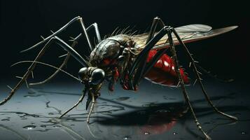 ai generato natura zanzara pieno Visualizza fotografia foto