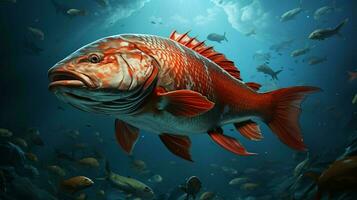 ai generato natura pesce rosso fotografia foto