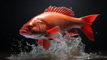 ai generato natura pesce rosso fotografia foto