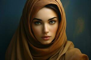 ai generato bellissimo donne indossare hijab generativo ai foto