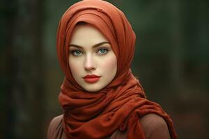 ai generato bellissimo donne indossare hijab generativo ai foto