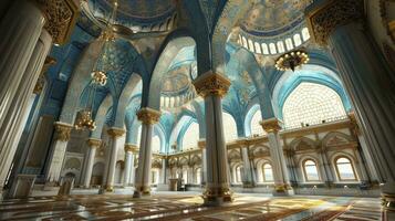 ai generato sorprendente architettura design di musulmano moschea Ramadan foto