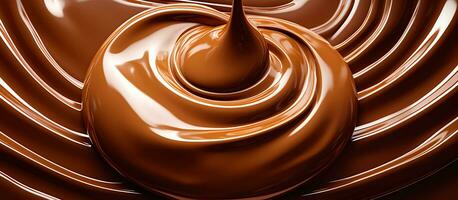 ai generato delizioso cioccolato salsa sfondo foto