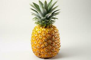 ai generato azione foto di ananas frutta nel il cucina tavolo professionale pubblicità cibo fotografia