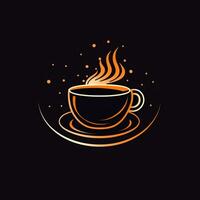 ai generato un' futuristico logo di un' tazza di caffè. generativo ai foto