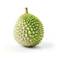 ai generato avvicinamento foto di durian frutta su un isolato sfondo