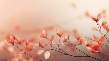 ai generato giallo rosa morbido colore autunno fiore sfocato sfondo foto