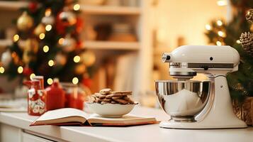 Natale cottura al forno, vacanze ricetta e casa cucinando, vacanza cuoce, ingredienti e preparazione nel inglese nazione Villetta cucina, fatti in casa cibo e ricettario foto