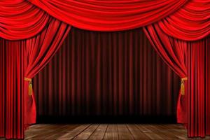 palcoscenico teatrale elegante vecchio stile rosso drammatico foto