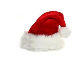 cappello di babbo natale su bianco foto