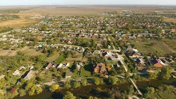 superiore Visualizza di il villaggio. il villaggio di poltavskaja. foto