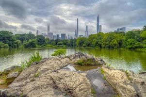 central park, new york city al lago foto