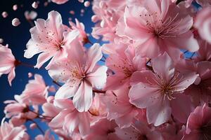 ai generato transitorio bellezza di caduta fiori, primavera sessione fotografie