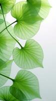 ai generato trasparente loto le foglie modello isolato sfondo creato con generativo ai foto