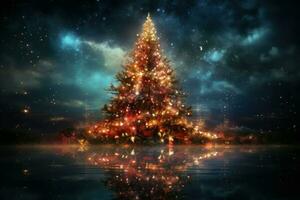 ai generato Natale alberi - generativo ai foto