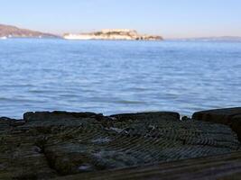 Visualizza di Alcatraz isola a partire dal forte muratore porta nel san Francisco California foto