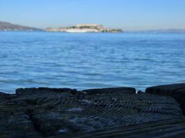 Visualizza di Alcatraz isola a partire dal forte muratore porta nel san Francisco California foto