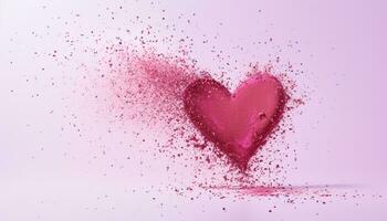 ai generato amore astratto sfondi, rosa colore romanza cuore forma generato di ai foto