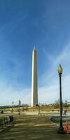 Washington, dc, Stati Uniti d'America - 16.12.2023 Washington monumento contro un' nuvoloso cielo. foto