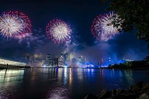 luglio 4 ° macy's fuochi d'artificio nel nuovo York foto