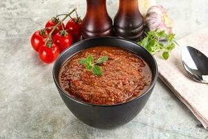 spagnolo tradizionale Gazpacho pomodoro la minestra foto