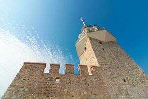 kiz kulesi o di fanciulla Torre vicino su largo angolo Visualizza foto