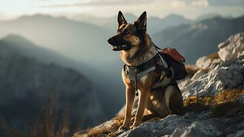 ai generato foto di un' determinato ricerca e salvare cane. generativo ai