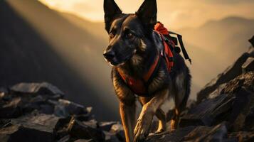 ai generato foto di un' determinato ricerca e salvare cane. generativo ai