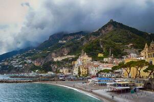 viaggio nel Italia. amalfi costa con il mare foto