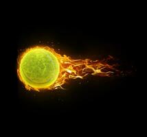 tennis sfera, su fuoco su nero sfondo foto