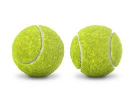 palla da tennis su sfondo bianco foto