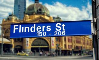 flinders strada melbourne Australia foto