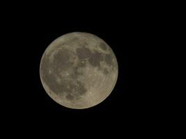 luna piena vista con il telescopio foto