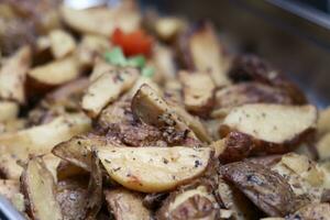 il delicatezza di ogni appetitoso bollito Patata fetta foto