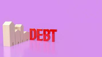 il Immagine per domestico debito o proprietà concetto 3d resa. foto