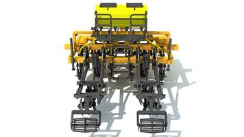 azienda agricola ripuntatore 3d interpretazione su bianca sfondo foto