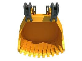 scavatrice secchio pesante costruzione macchinari 3d interpretazione foto