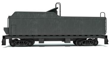 ferrovia carbone trasporto auto per vapore treno 3d interpretazione foto