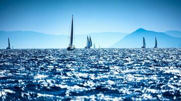 barche a vela nel il mare foto