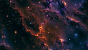 ai generato nebulosa stelle nel galassia foto