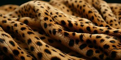 ai generato leopardo pelliccia modello struttura sfondo. leopardo lana tessuto. generativo ai foto