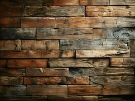 ai generato di legno mattone parete sfondo. legna parete struttura. generativo ai foto