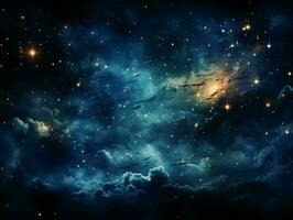 ai generato stellato blu notte cielo. universo pieno con stelle. generativo ai foto