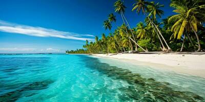 ai generato bellissimo tropicale sabbioso spiaggia. generativo ai foto