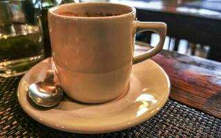 tazza di Americano nero caffè nel ristorante bar nel Messico. foto