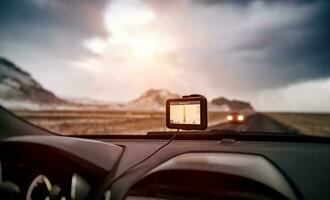 GPS navigatore nel il auto foto