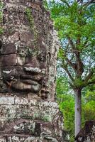 facce di Bayon tempio nel Angkor tomo, siemreap, Cambogia. foto